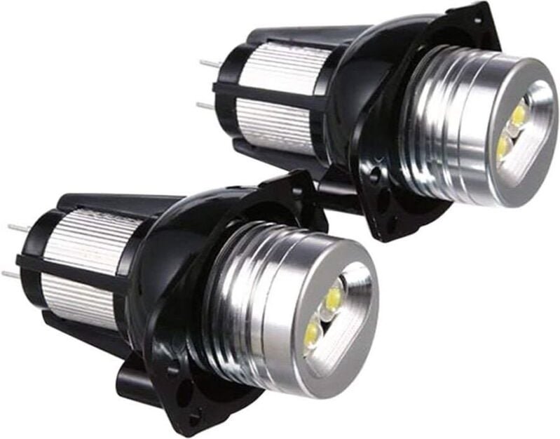Aougo - 2 Stück E90 Halo-Ring-LED-Licht, 6 w, Markierungslampe, Xenon, Weiß, Auto-Scheinwerfer, Lenkleuchte, Bremssignal...