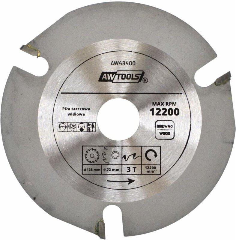 AWTOOLS WIDELESS TCT TARGET Sägeblatt 125mmx22x3z