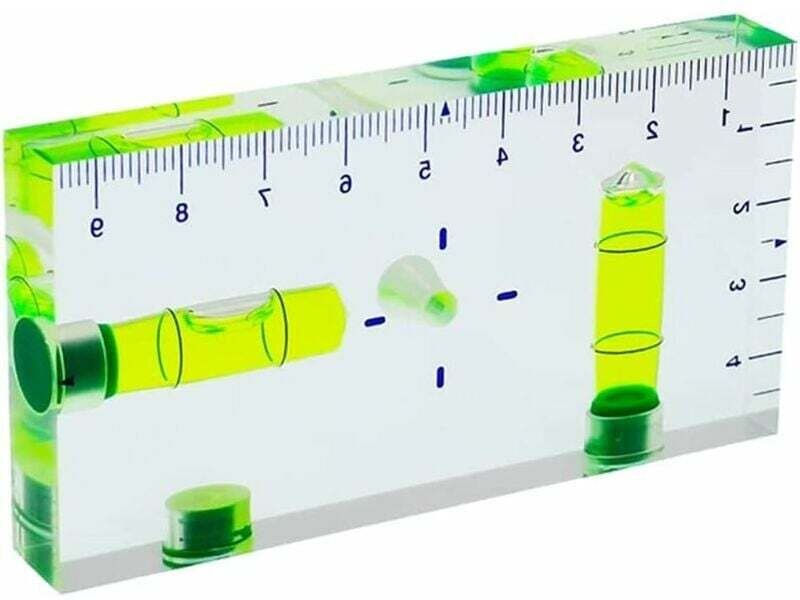 FOREHILL T-förmige, transparente Multifunktions-Wasserwaage mit Magnetskala, 95 x 51 x 13 mm