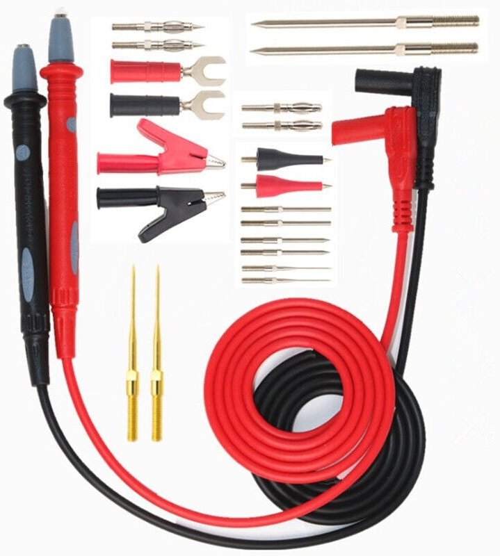 Multimeter-Messleitung, Multimeter-Messleitungsset enthält Krokodilklemmen/Sonden/Prüfstifte/Verlängerungsstifte, Multim...