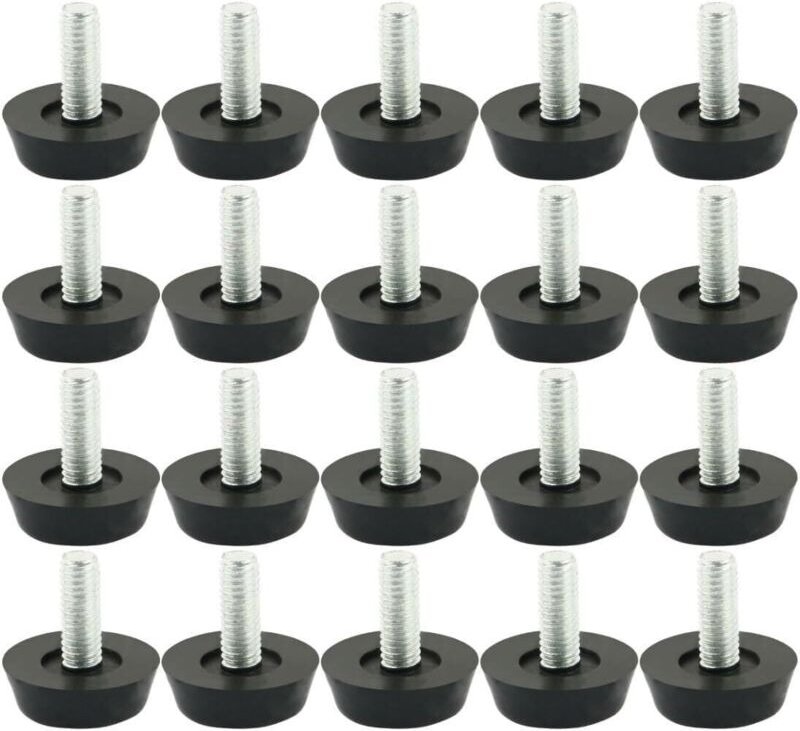 Mehrzweckschrauben, Präzisionsschrauben, Schraubbefestigung für Möbelrollen zur Nivellierfußverstellung 22 mm x M6 x 20 ...