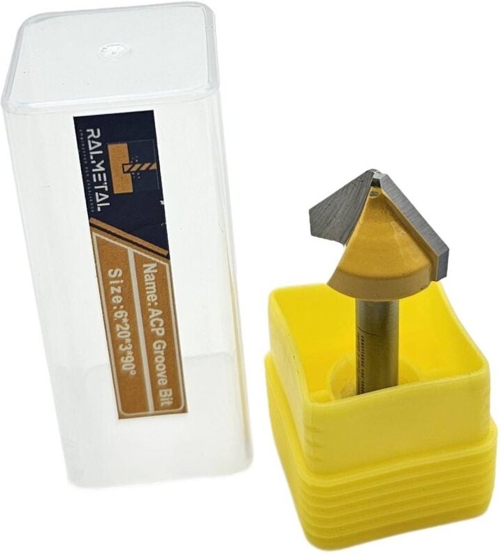 VHM-Fräser zum Brechen von Dibond und Alucobond – 90° 6 x 20 mm