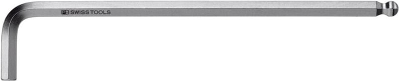 Pb Swiss Tools - 6-kant-Winkelschraubendreher, lang verchromt 7/32 Zoll