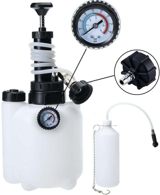3-Liter-Bremsflüssigkeitsentlüfter für Pkw, Bremsenentlüfteradapter, universelles E20-Bremsenentlüfterset, Bedienungsanl...