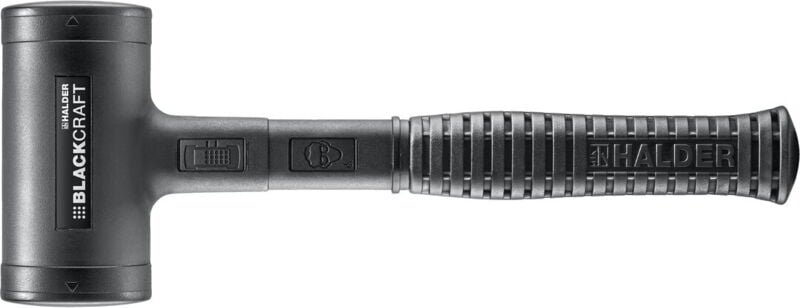BLACKCRAFT-Schonhammer, mit bruchsicherem Stahlrohrstiel, pur ummantelt und ergonomisch geformtem, rutschsicherem Griff ...