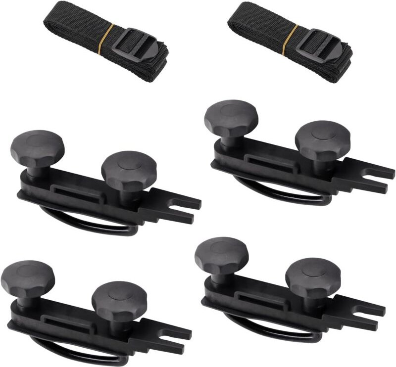 4 Stück Dachbox-Befestigungs-U-Halterung, 4 Stück U-förmige Dachbox-Befestigung, Dachbox-Zubehör mit 8 robusten Sicherhe...