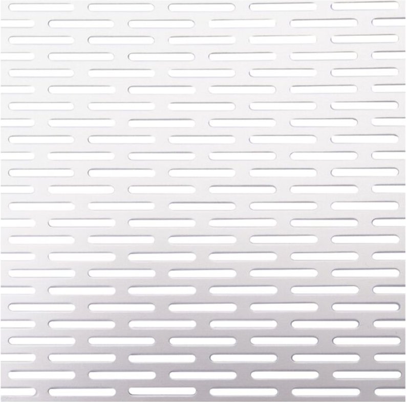 Alberts - Lochblech Schlitz, Alu silber elox., BxLxS 200 x 1000 x 0,8 mm