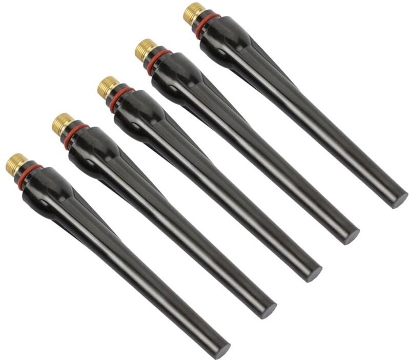 Denash TIG-Schweißbrenner-Schutzkappen, Ersatzteil 57Y02 (lang), 57Y03 (mittel), 57Y04 (kurz), schwarze Kunststoff-Schut...