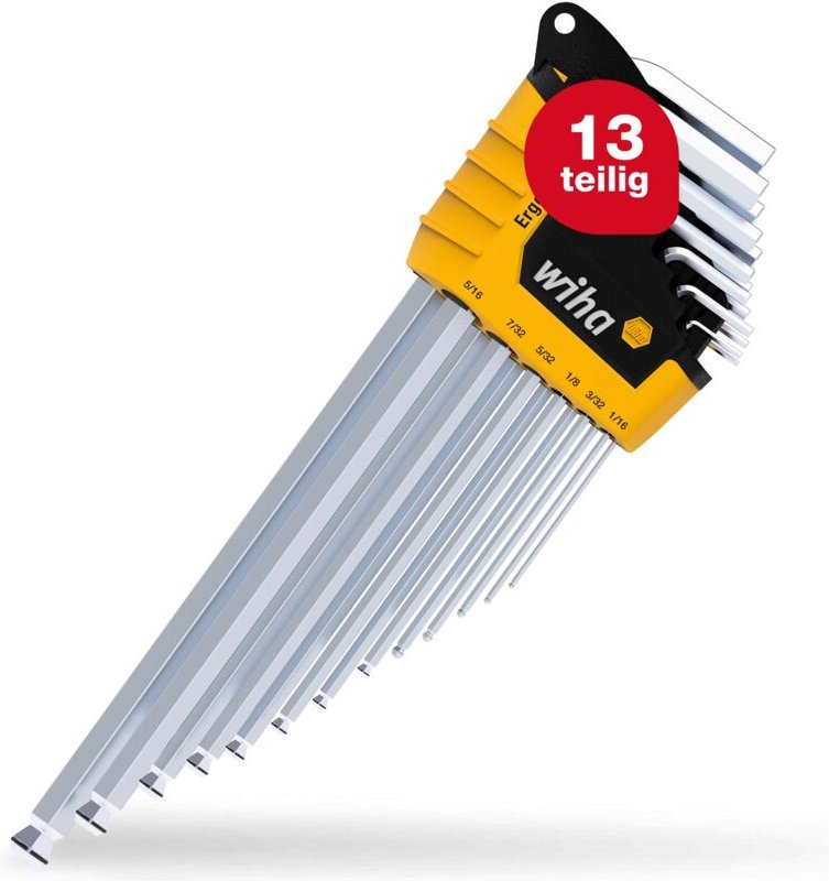 Wiha Stiftschlüssel Set im ErgoStar Halter Sechskant-Kugelkopf MagicRing 14-tlg.
