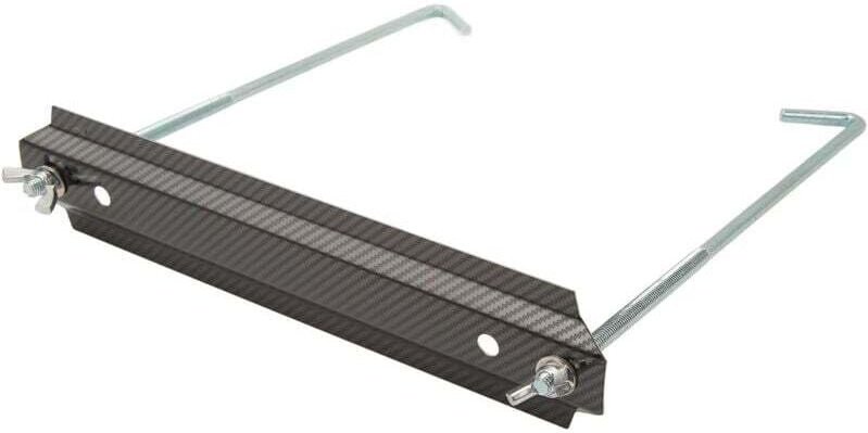 Batterie-Montagesatz: Universelle Edelstahl-Batterie-Quertraverse mit 8,7 Zoll langen Kohlefaser-Stützstangen