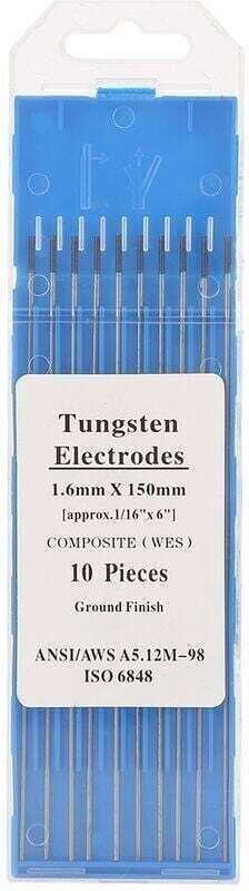 Vtizikl 10Pcs Électrode de Tungstène de Soudage, Électrode de Tungstène Composite Tête, Violet 1.6 150mm TIG Électrodes ...