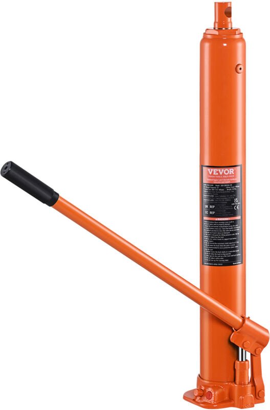 Mophorn - vevor Hydraulischer Langer Ram-Wagenheber, 4 t Motorhebezylinder mit Einzelkolbenpumpe & Flacher Basis, Hydrau...