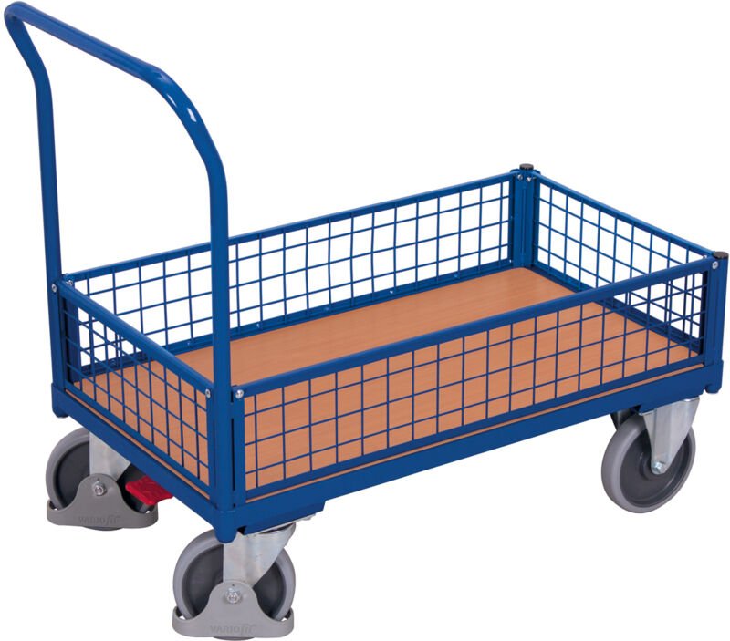 VARIOfit Kastenwagen mit 4 Drahtgitterwänden 1010x550mm Anthrazitgrau RAL 7016