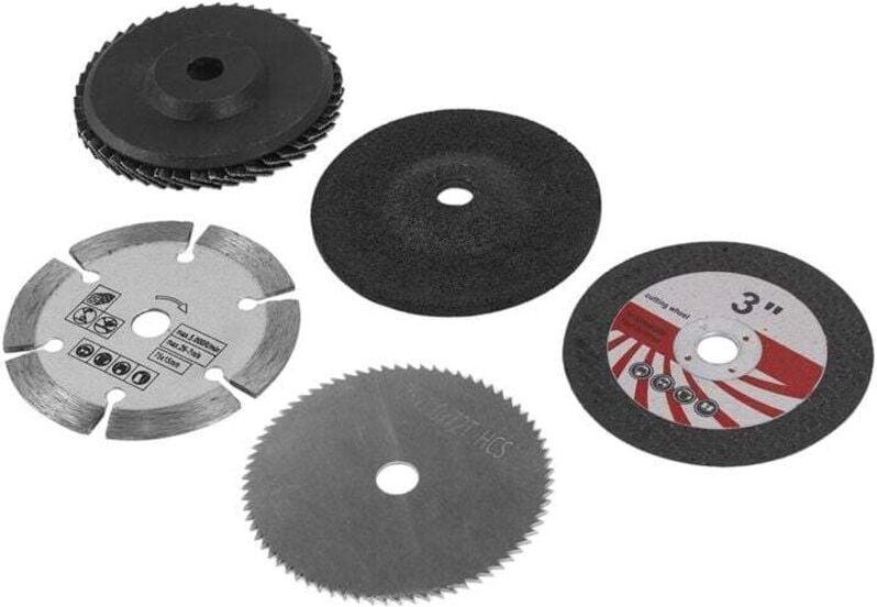 5-teiliges 75-mm-Trennscheiben-Set für Winkelschleifer, 10-teiliges Metall-Kreissägeblatt-Set mit Flachblatt, Schleifsch...