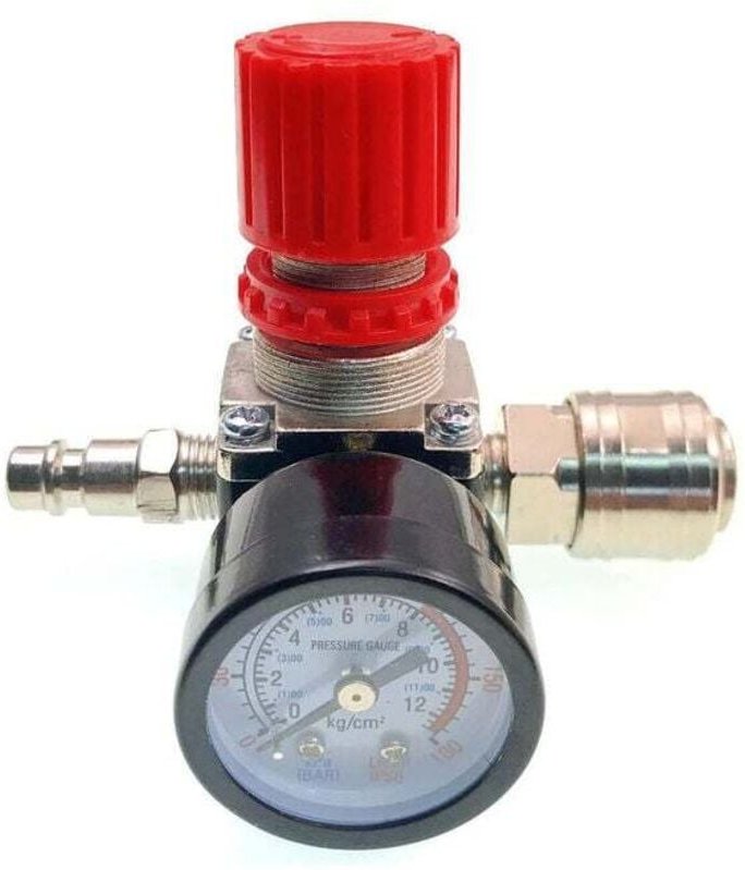 1/4"-Druckregler für Luftkompressoren, Druckregelventil (Vierwegeventil) mit 140 psi (12 bar) Anschluss –