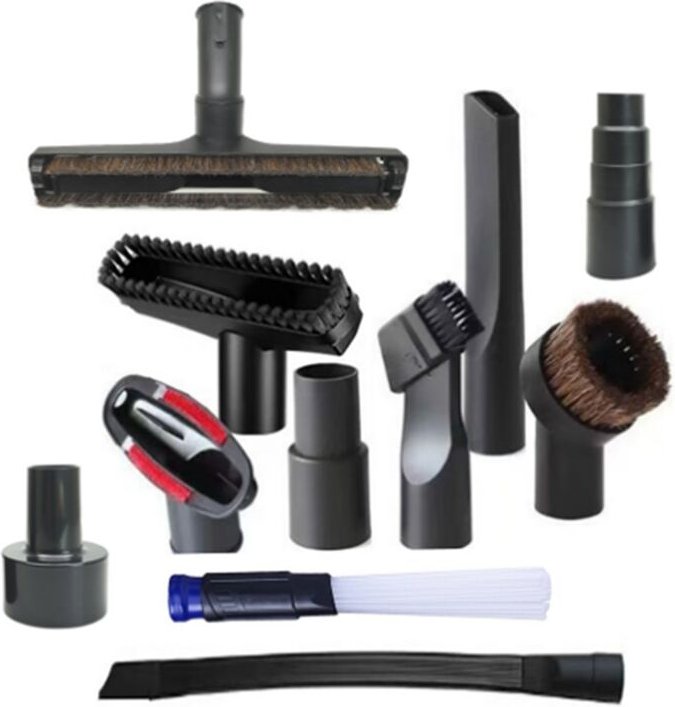 11PCS Universal Vakuum Aufsätze 1-1/4 Zoll Haushalts Reinigung Pinsel Kit Verlängerung Zauberstab Düse Fugendüse