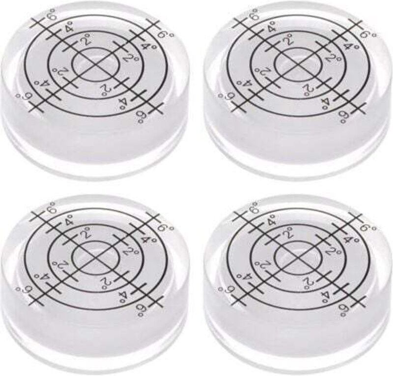 Kaufen Sie 4 Stück runde Wasserwaagen (32 x 7 mm), Mini-Rundwasserwaagen mit Zielscheibe zum Nivellieren von Kameras, St...