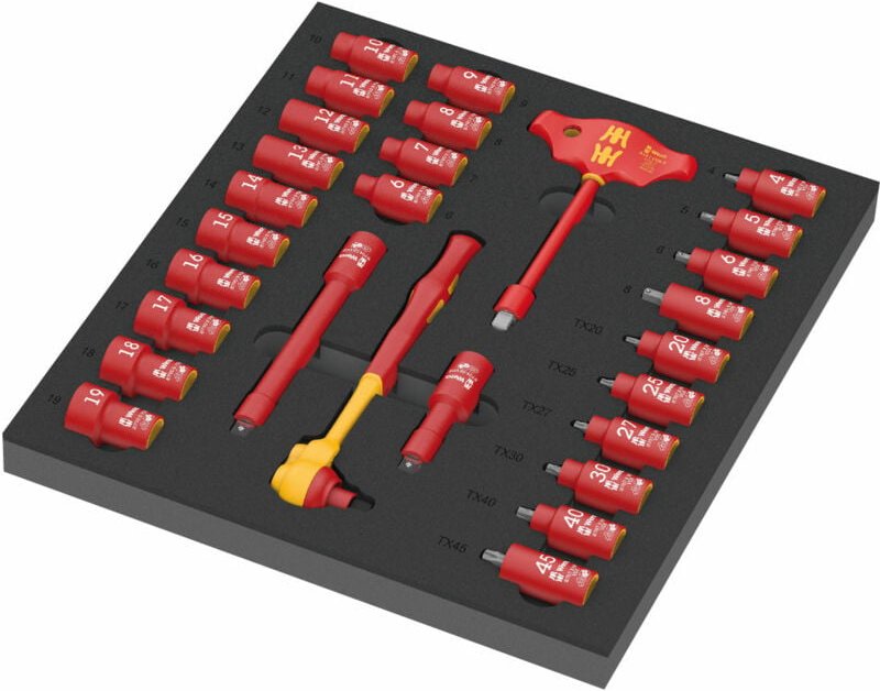 Wera 9726 Schaumstoffeinlage 8007 B Zyklop VDE Set 1, 28-teilig