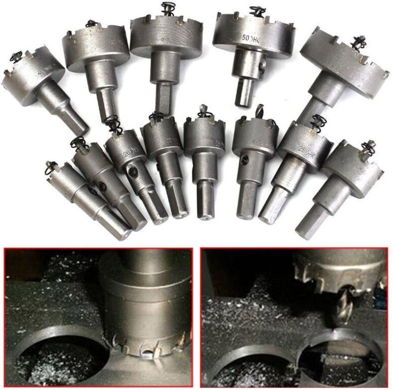 13-teiliges Lochsägen-Set, Lochsägen-Bohrer, 16 mm 53 mm Edelstahl-Lochsägen-Bohrer, Wolframkarbid-Bohrer, Metallbohrer,...