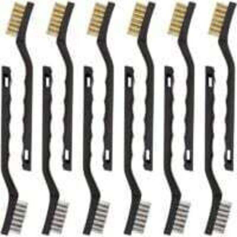 Set mit 12 Mini-Metallbürsten aus Edelstahl, Messing-Reinigungsbürsten zum Entfernen von Schweißschlacke, Abrieb und Ros...