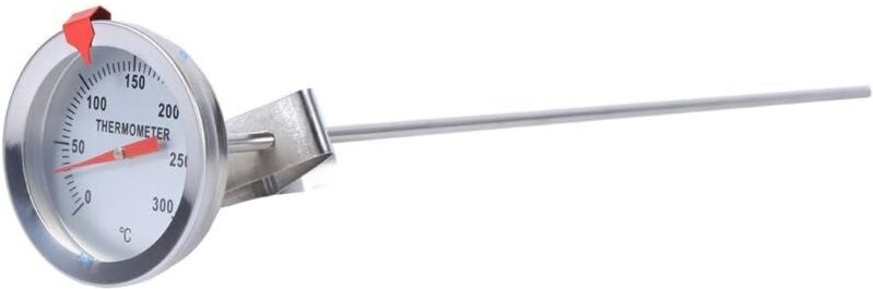 Küchenthermometer, 30,5 cm lang, Edelstahl, Küchen-Kochfühler-Thermometer mit Clip für BBQ, Essen, Fleisch, selbstgebrau...