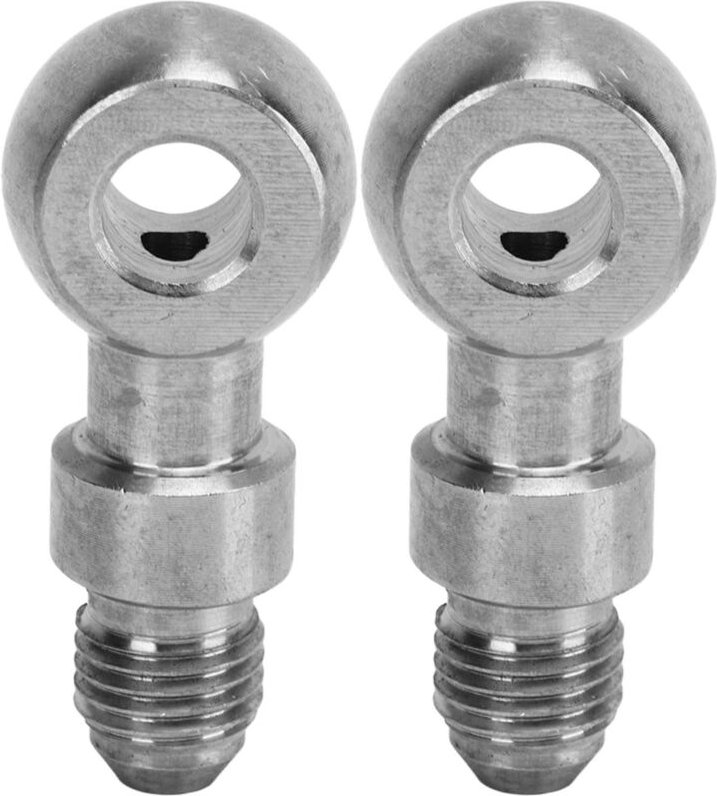 Banjo-Augenadapter-Anschluss, Edelstahl-Bremsen-Banjo-Augenadapter, einfache Montage am Fahrzeug.