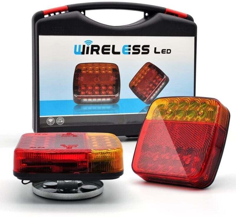 2er-Pack kabelloses WiFi-LED-Anhänger-Rücklicht-Kit, LED-Rücklicht-Kit mit Magnetfuß für Auto-LKW-Sattelanhänger-Wohnwag...
