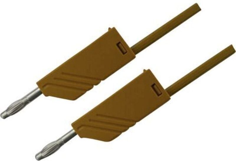 SKS Hirschmann MLN 100/2,5 BR Messleitung Lamellenstecker 4 mm Lamellenstecker 4 mm 1.00 m Braun 1 S