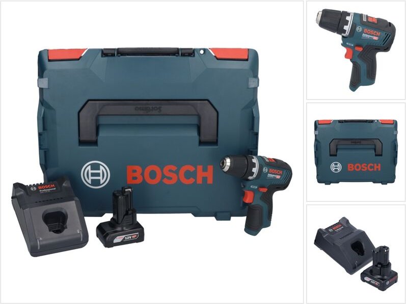Bosch gsr 12V-35 Professional Akku Bohrschrauber 12 v 35 Nm Brushless + 1x Akku 6,0 Ah + Ladegerät + L-Boxx