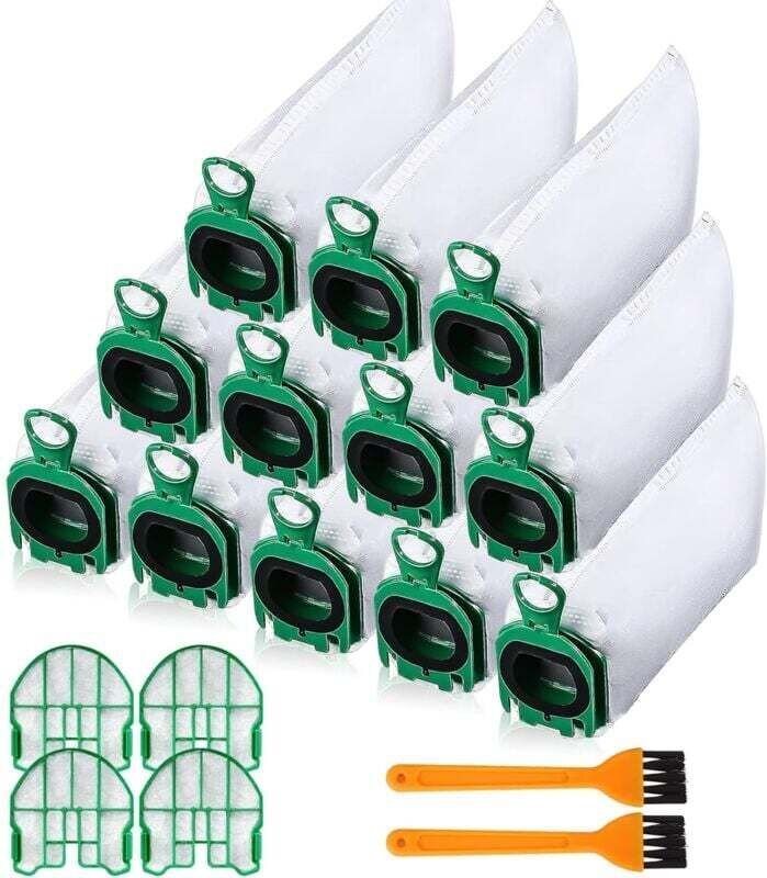 12 Staubsaugerbeutel für Vorwerk Kobold VB100 VB 100 FP100 FP 100, Ersatzstaubbeutel, Staubsaugerbeutel-Set kompatibel m...
