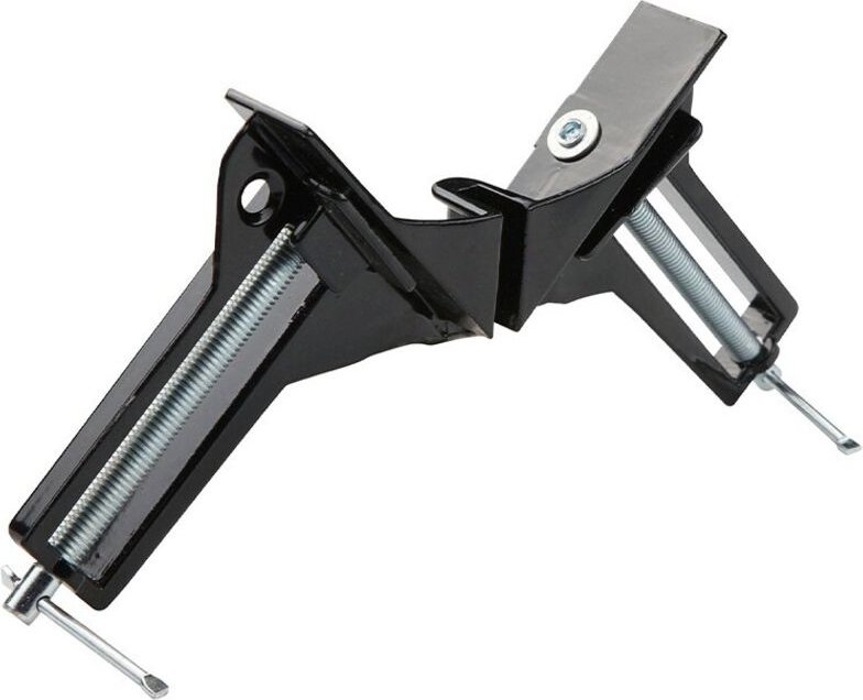 TOLSEN 75 mm Eckklemme, Aluminiumkörper, 2 vernickelte Drehkreuze, in Blisterverpackung