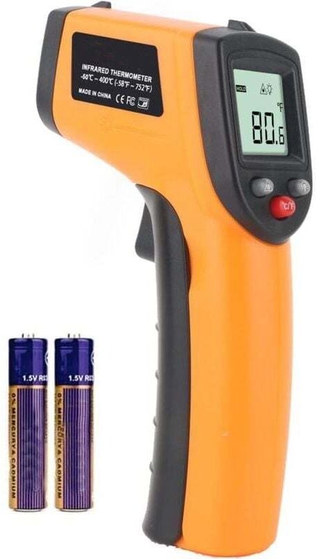 Infrarot-Thermometer, berührungsloses Laser-Infrarot-Thermometer von -50 °C bis 550 °C, LCD-Display mit Hintergrundbeleu...