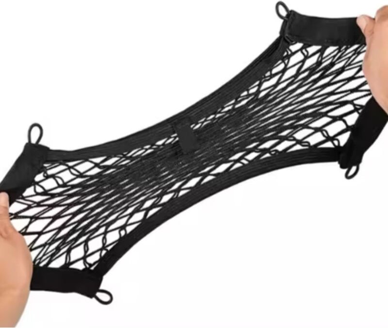 Schwarzer elastischer Netzbeutel fürs Auto, 25 x 30 cm, 1 Stück, Netzaufbewahrungsbeutel, Netzaufbewahrungsbeutel für El...