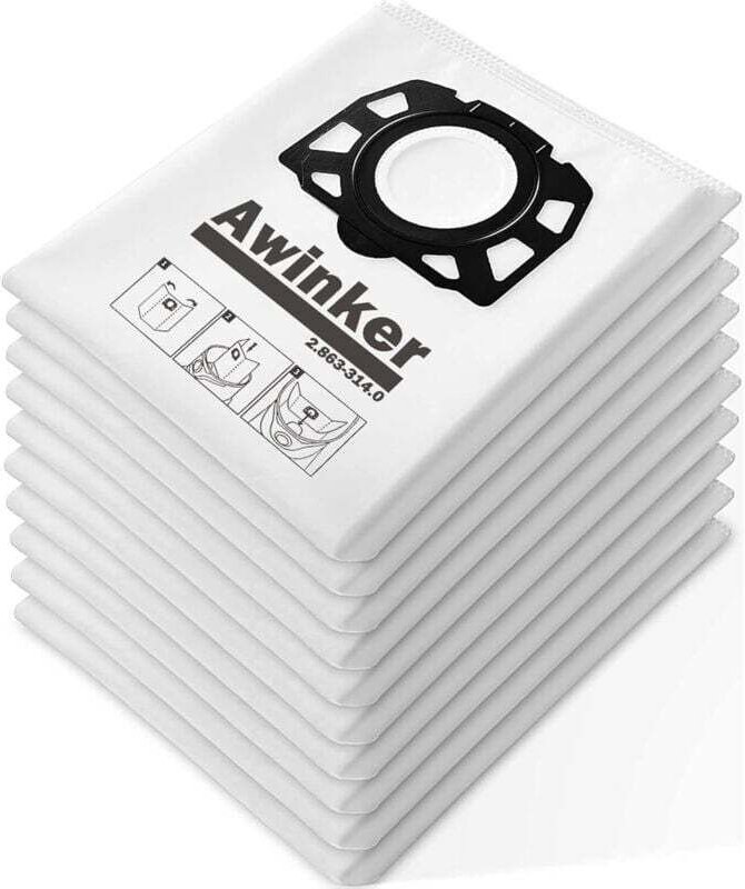 12 KFI 357 Staubsaugerbeutel für Kärcher KWD1, KWD2, KWD3, WD2 Plus, WD3, SE 4001, SE 4002, SE 4, SE 4 Plus Staubsauger,...