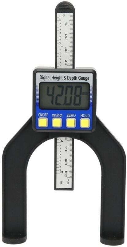 Jauge de Profondeur Électronique Affichage Numérique Règle de Mesure 0 à 80mm pour Travail du Bois