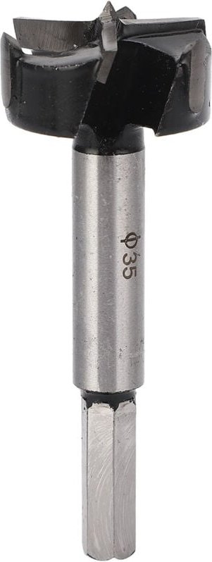 3-schneidiger Forstnerbohrer, 35 mm Forstnerbohrer, 3-schneidiger Forstnerbohrer mit 4 Zähnen und Sechskantschaft, Hartm...