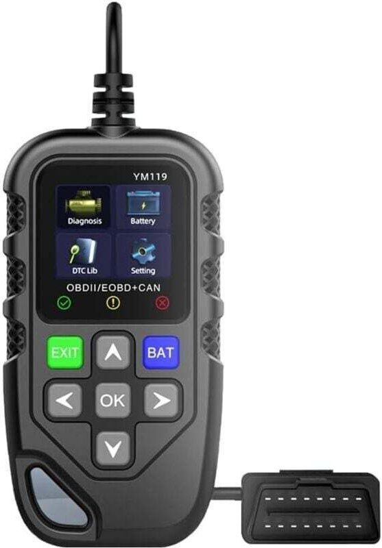 OBD2-Scanner mit Batterietester – Erweiterter OBD2-Scanner, Fahrzeugcodeleser zur Überprüfung der Motorkontrollleuchte, ...