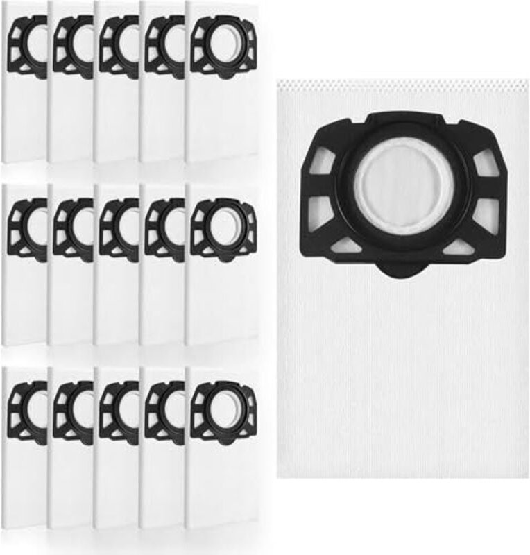 16er Pack Staubsaugerbeutel für Kärcher Wd4 Wd5 Wd6 p Wd5p Wd6p kfi 487 Premium 2.863 006.0 kfi 487 MV4 MV5 MV6 Ersatz V...