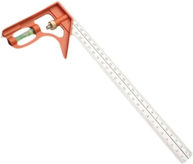 300 mm Kombinationswinkel-Positionierungslineal mit Wasserwaage, Tischlerwerkzeug für 45°/90°/180° Tischlerwinkelmessung...