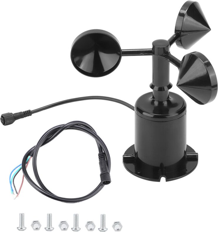 0-70 m/s Umgebungssignalausgang Impulstyp Dreischalen-Windgeschwindigkeitssensor Anemometer.