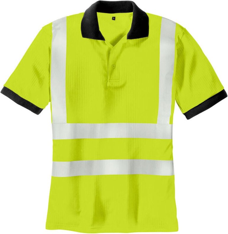 teXXor® Warnschutz Polo-Shirt SYLT leuchtgelb 75% Poly. 25% Baumw. 7028S
