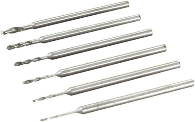 6 HSS-Bohrer 0,6 bis 1,8 mm MAXICRAFT