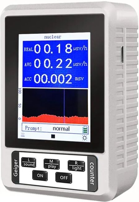 2,8-Zoll-LCD-Digital-Geigerzähler, Geiger-Detektor für nukleare Strahlung, Multifunktions-Tester für ionisierende Strahl...
