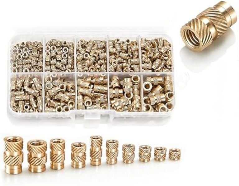 420-Teiliges M3//M5-GewindeeinsäTze-Sortimentsset für Komponenten, Messing-RäNdelmuttern, Durch in Kunststoffteile Einse...