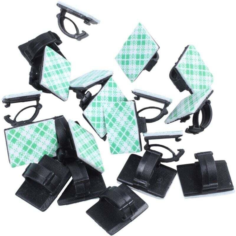 20 Stück selbstklebende Auto-Kabelclips, Kabelbinder, Kabelhalter, Aufbewahrungsorganizer, Kabelbinder fürs Büro