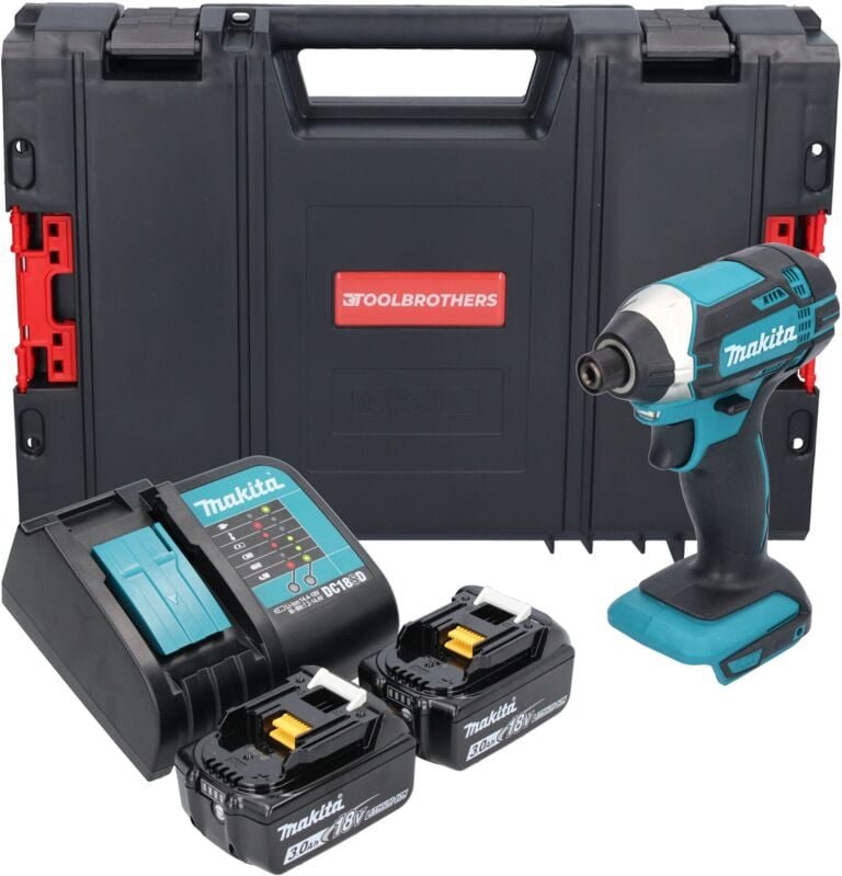 Dtd 152 sfj-r Akku Schlagschrauber 18 v 165 Nm 1/4' + 2x Akku 3,0 Ah + Ladegerät + rhino - Makita