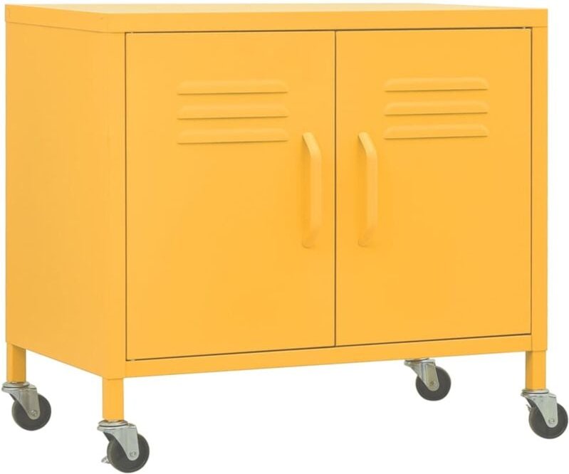 Lagerschrank Senfgelb 60x35x56 cm Stahl - Gbly