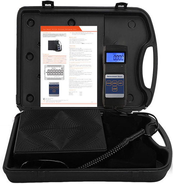 Decdeal - 90 kg Kältemittel-Ladewaage Hochpräzises elektronisches Wiegegerät für Klimaanlagen Digitales LCD-Display mit ...