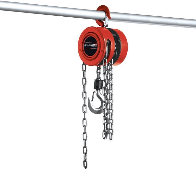 Einhell - Kettenflaschenzug tc-ch 1000 (max. 1.000 Kilo auf max. 2,5 m Hubhöhe, robustes, geschlossenes Metallgehäuse fü...