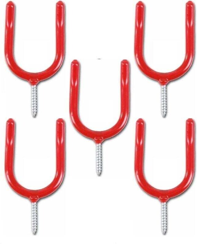 Crochets robustes pour outils de garage, vis de fixation pour crochets de pelle d'atelier/garage/abri de jardin, rouges ...